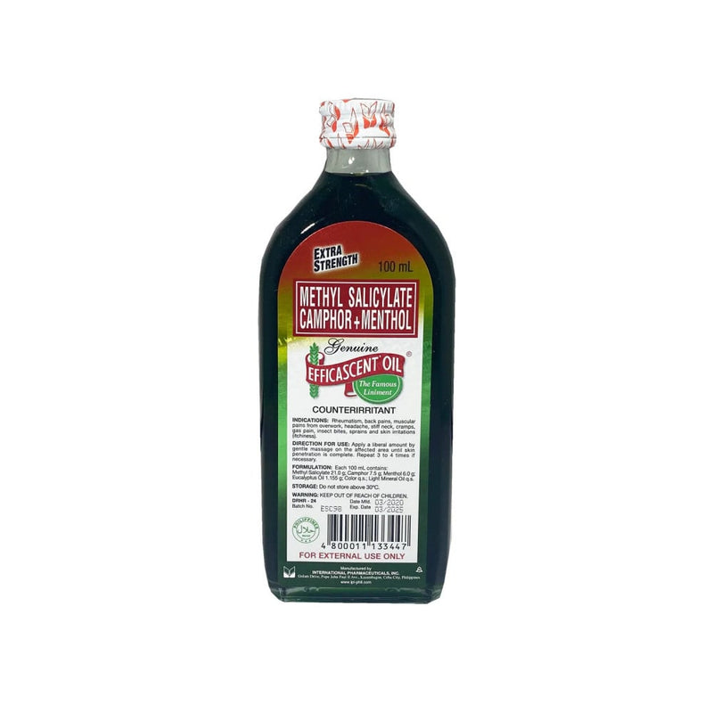 Efficascent Oil Extra Strength Pain Relief Rub, Camphor & Menthol, 100ml