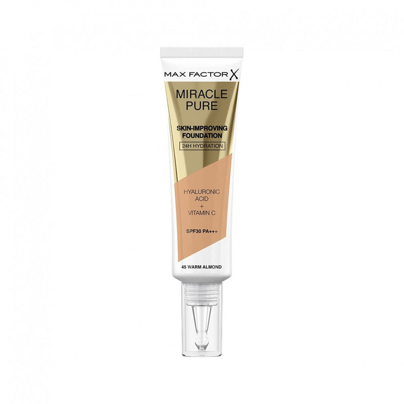 Max Factor Miracle Pure Liquid Foundation SPF 30, Warm Almond, 30ml