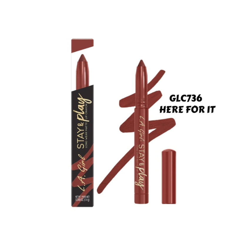 LA Girl Stay 'N Play Matte Lipstick Moisturising Formula 1.4g
