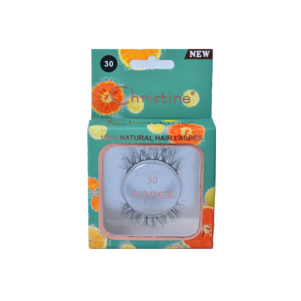 Christine Natural Hair Eyelashes, 30 Summer Lightweight Flexible