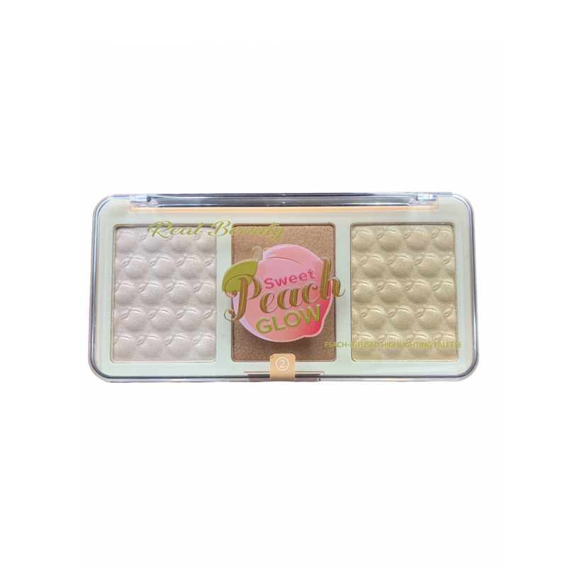 Real Beauty Sweet Peach Glow Highlighting Palette 3 Colors No. 2