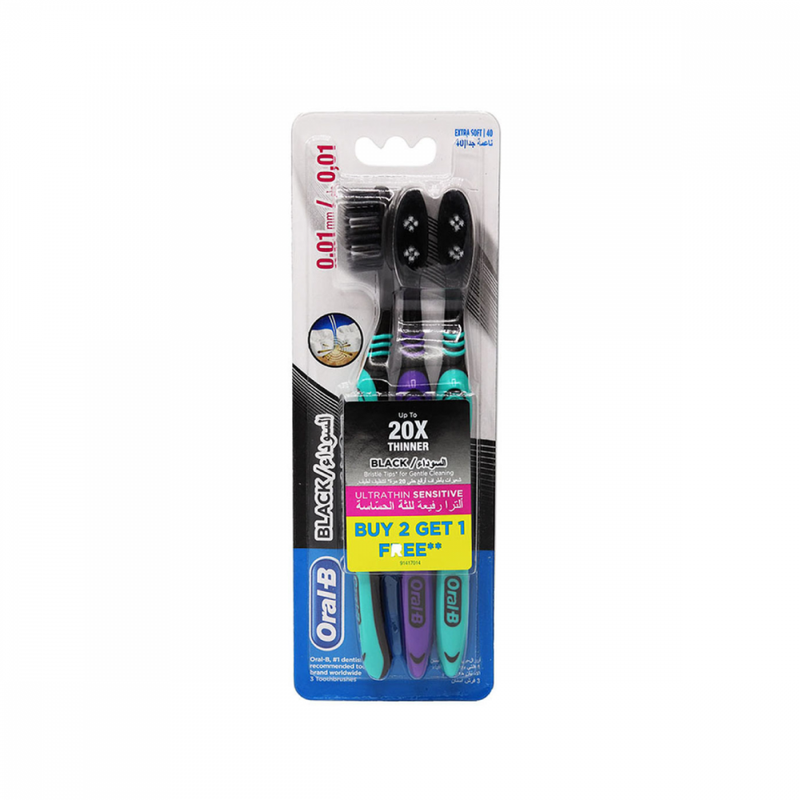 Best Toothbrush for Sensitive Teeth Ultra Slim Bristles Oral-B 3 Pieces