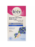 Veet Easy Gel Wax Strips Sensitive Skin Hair Removal 20 Strips