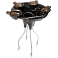 Salon System Quad Dye Tray Holder - ABS Plastic - Black