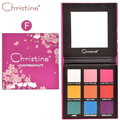 Christine 9 Color Eyeshadow Palette - 12.5g, Silky Texture