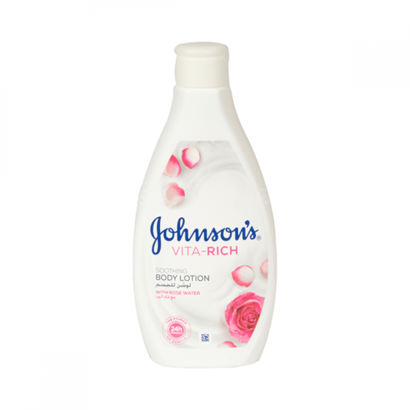 Johnson's Vita-Rich Body Lotion, Rose Water, Vitamin E, 400ml