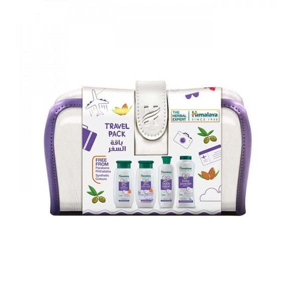 Himalaya Baby Care Travel Set - 4 Piece Kit with Shampoo, Lotion, Bath Wash & Powder