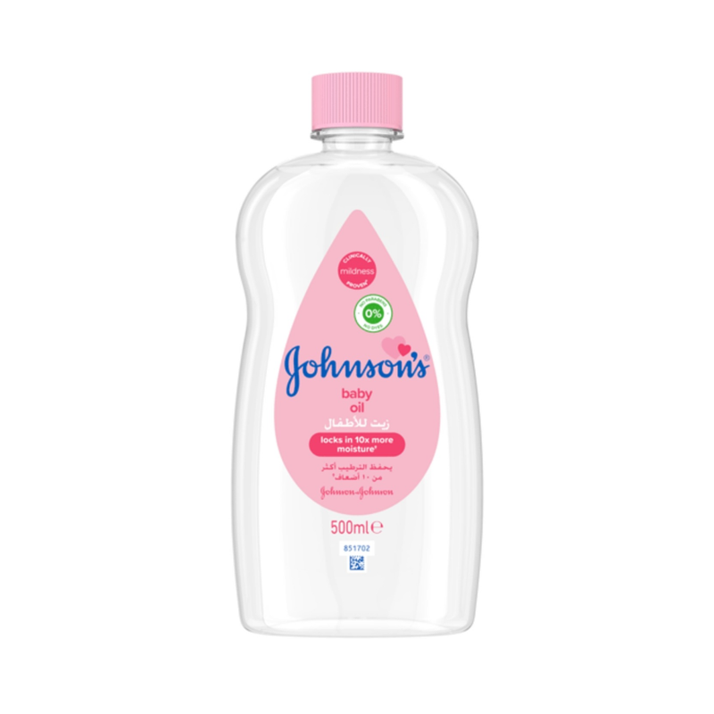 Johnson's Baby Oil, Moisturizing Body Oil for Sensitive Skin, Alcohol-Free, 500ml
