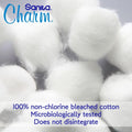 Sanita Charm Cotton Pads, Makeup Remover, Facial Cleansing, 80 Count