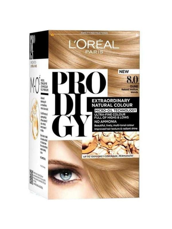 Blonde Hair Dye 8.0 Light Blonde Ammonia-Free L'Oreal Paris Prodigy Diamond