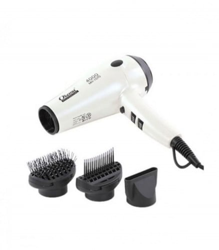 Okema Hair Dryer OK-1070 220-240V 3 Attachments White