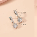 Cubic Zirconia Drop Earrings Elegant Brass Jewellery 1 Pair