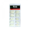 Trendy Artificial Nail Set, White, 100 Pieces, Long Length