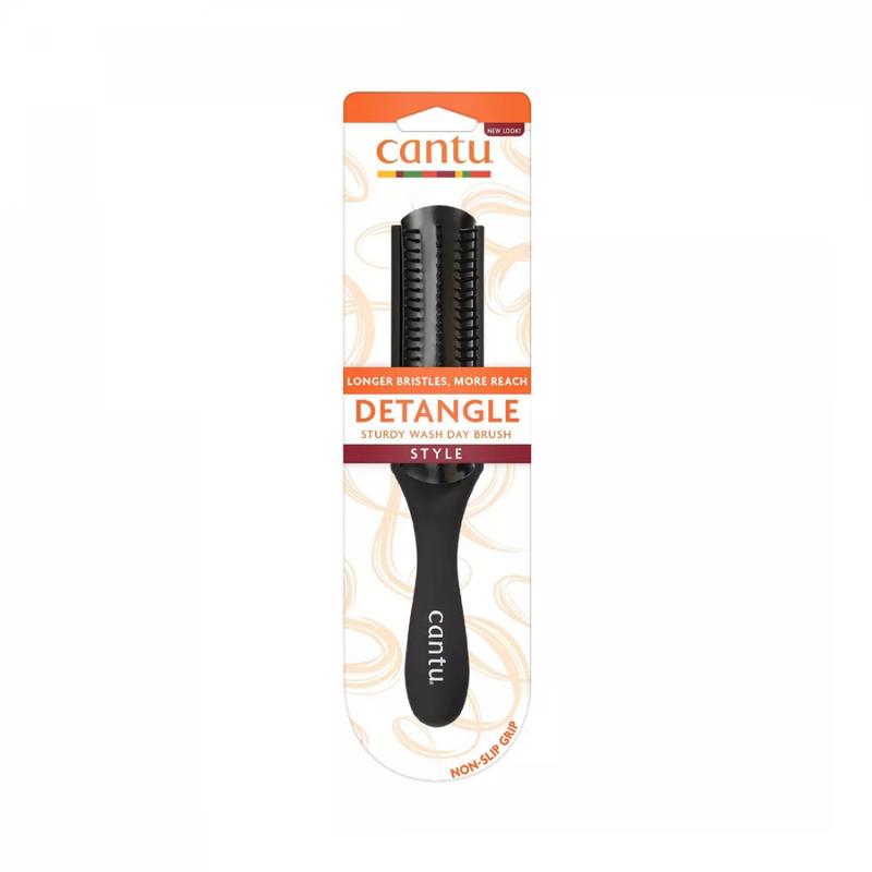Cantu Narrow Non-Slip Detangling Hair Brush for Curly Hair