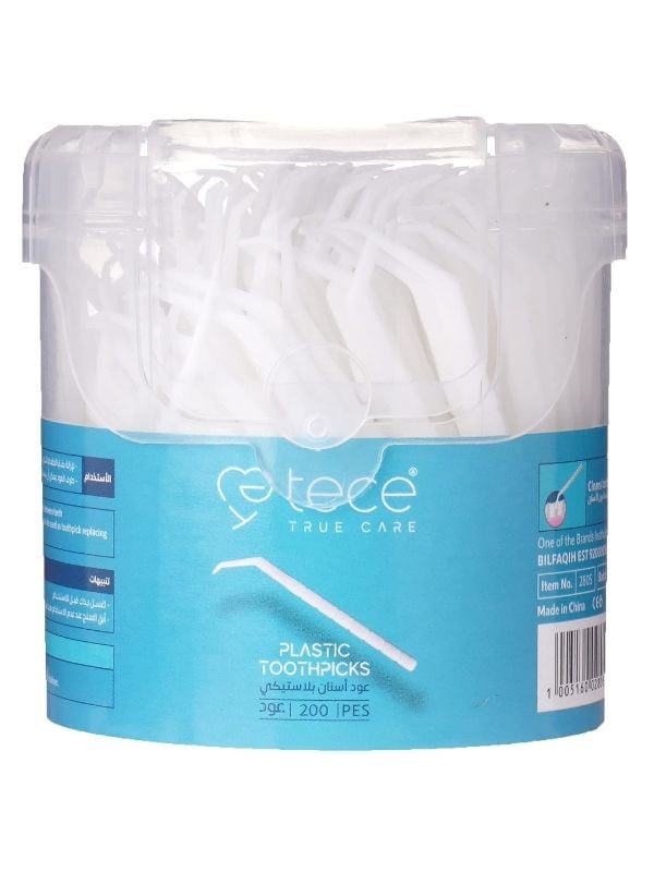 Tessy Plastic Toothpicks for Oral Hygiene - 200 Sticks