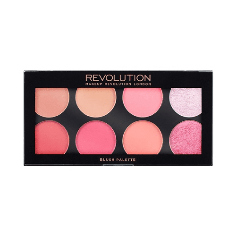 Revolution Sugar and Spice Blush Palette, 8 Shades, Matte and Shimmer