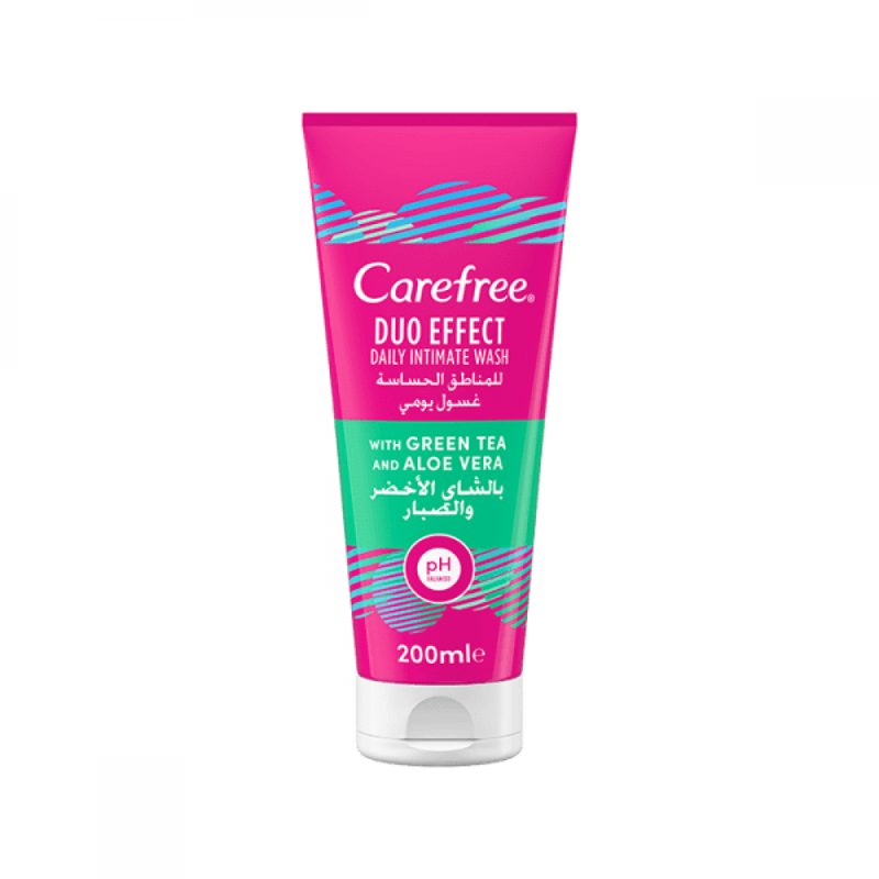 Carefree Dual Action Intimate Wash Green Tea & Aloe Vera 200ml