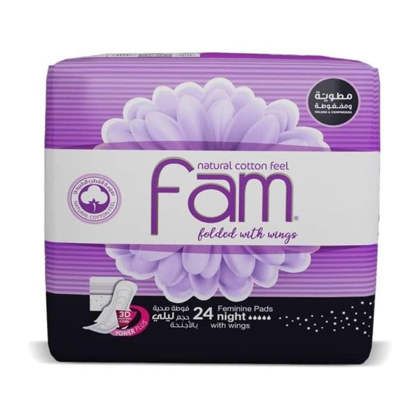 Best Night Sanitary Pads Overnight Maxi Wings Fam 24 Pads