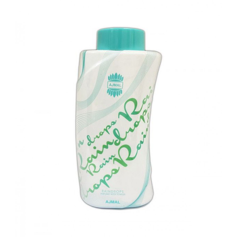 Ajmal Rain Drops Perfumed Body Powder, Sweat Absorbing, Fresh Scent, 100g