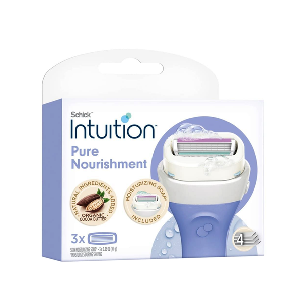 Schick Intuition Razor Blade Refills with Cocoa Butter & Almond Oil, 3 Count