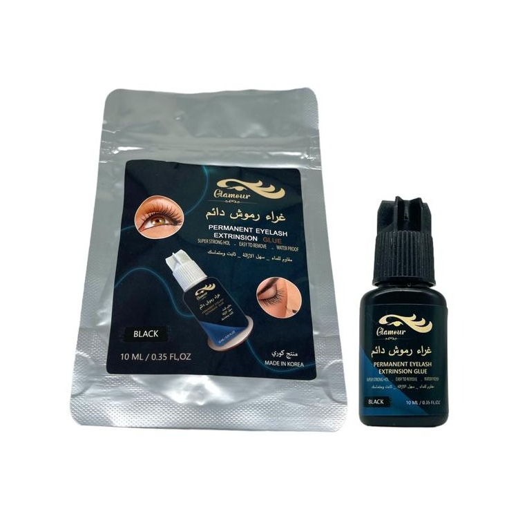 Glamour Eyelash Glue, Waterproof, Long-Lasting Hold, Black, 10ml
