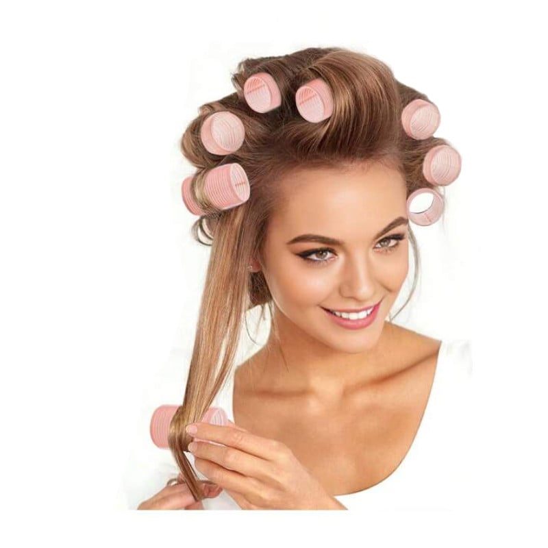 Hair Roller Clips Self-Adhesive Styling Set 24 Pieces Mixed