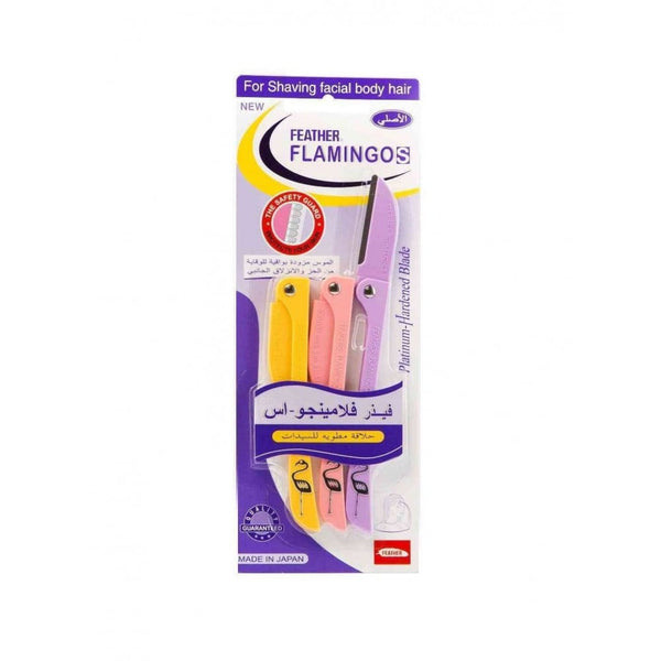 Feather Flamingo S Eyebrow Razor Blades Japanese Platinum Alloy 3 Pieces