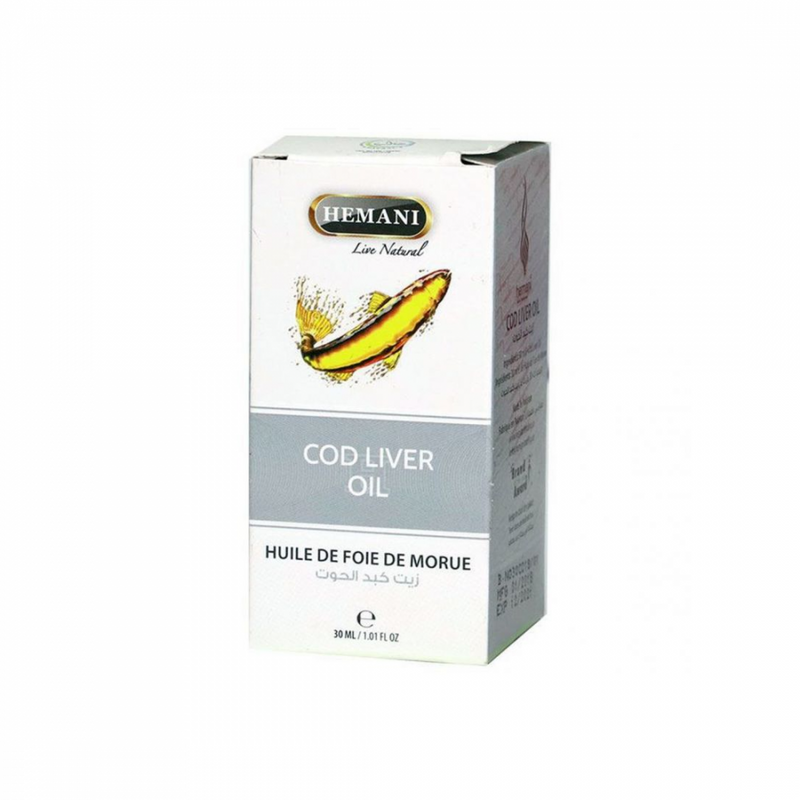 Hemani Cod Liver Oil Natural Supplement for Muscle Support 30ml