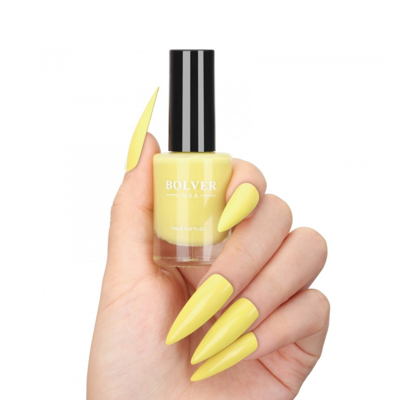Bolver Nail Polish 01-605 Lemon High-Gloss Quick-Dry 11ml