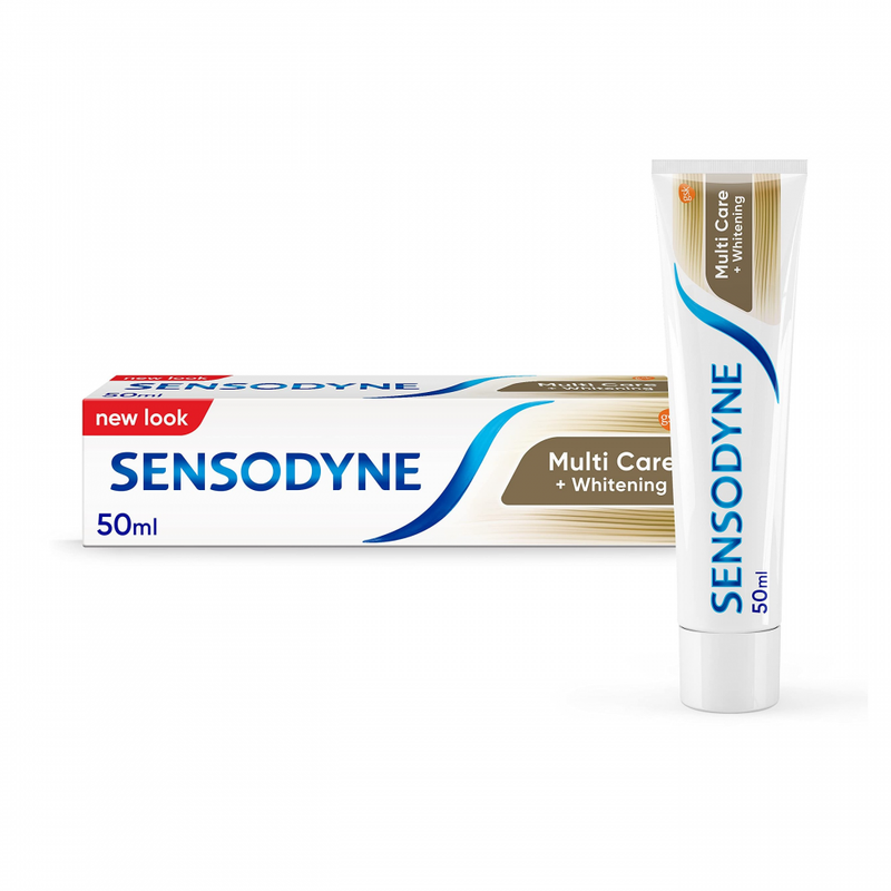Sensodyne Multi Care + Whitening Toothpaste for Sensitivity Relief, 50ml