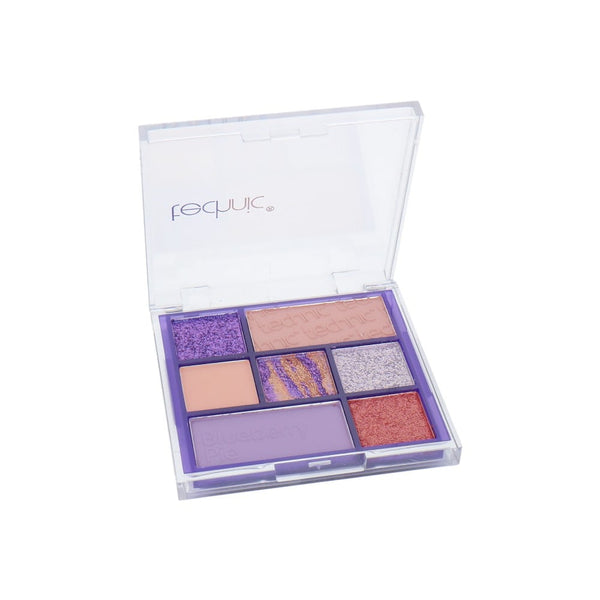 Technic Blueberry Pie Mini Eyeshadow Palette, 7 Shades, Purple Nude