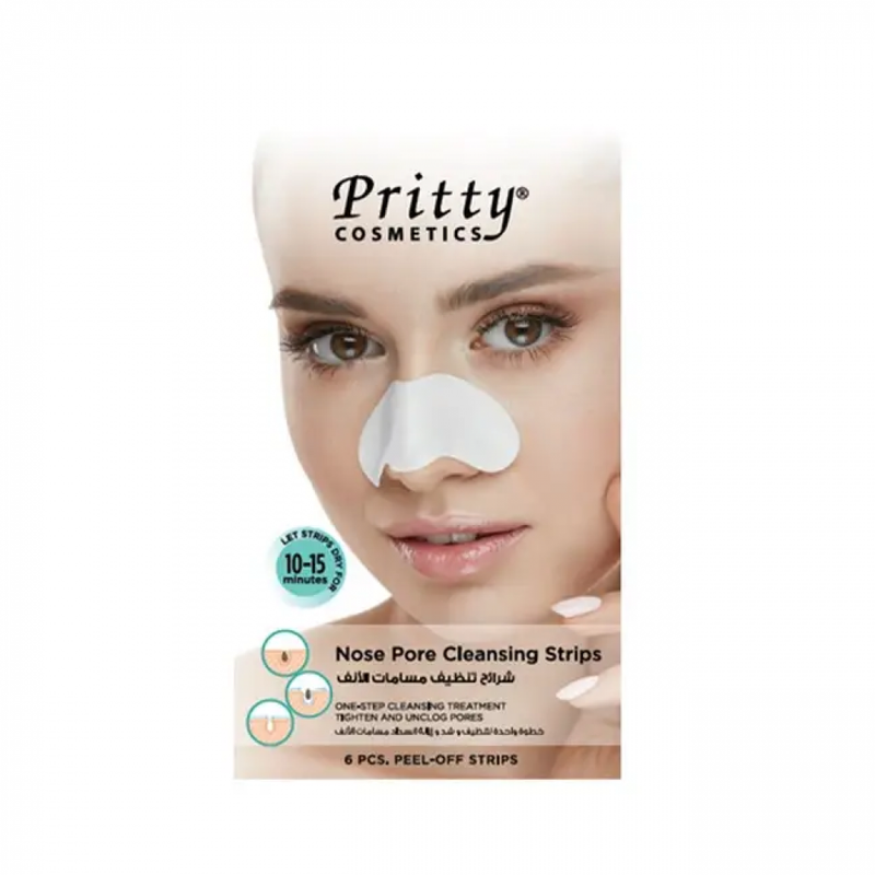 Pritty Nose Pore Cleansing Strips, Blackhead Removal, 6 Count