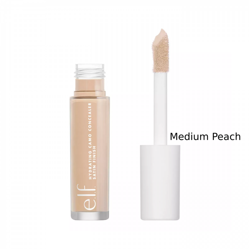 Elf Camo Moisturizing Concealer, Medium Peach, Full Coverage, 6 ml