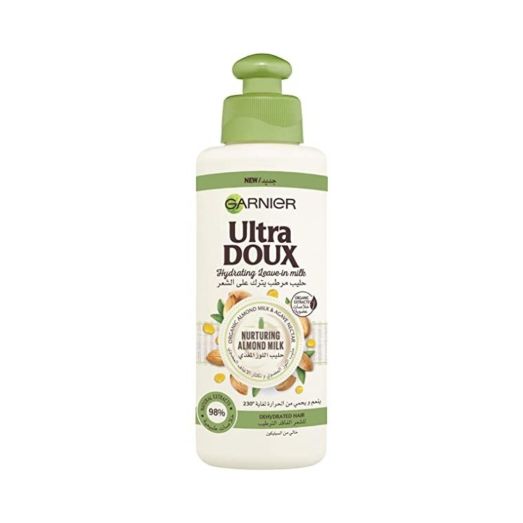 Garnier Ultra Doux Leave-In Moisturizing Hair Cream for Dry & Damaged Hair, 200ml