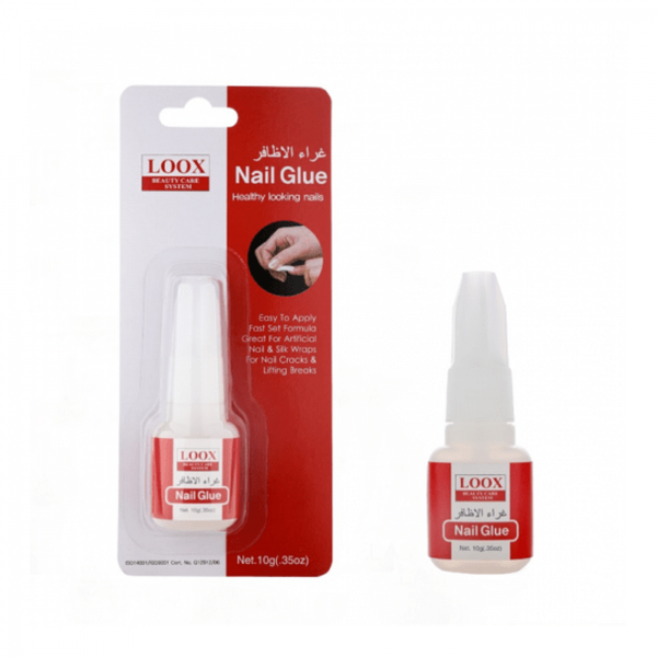 Loox Nail Glue, Transparent, Brush Applicator, 10g