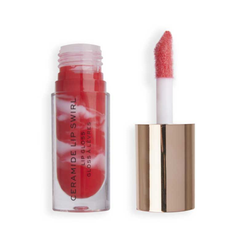 Revolution Swirl Lip Gloss Red Beaten Ceramide Moisturizing 4.5ml