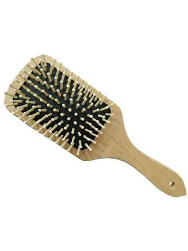 Hair System Anti-Static Wooden Medical Hair Brush, Beige/Black