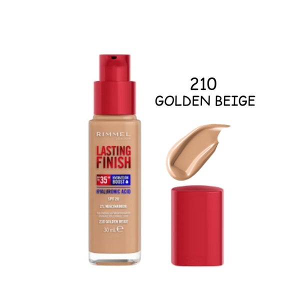 Rimmel London Lasting Finish Foundation, Golden Beige 210, SPF 20, 30ml