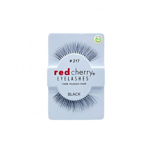 Red Cherry Eyelashes #217 100% Natural Human Hair Black