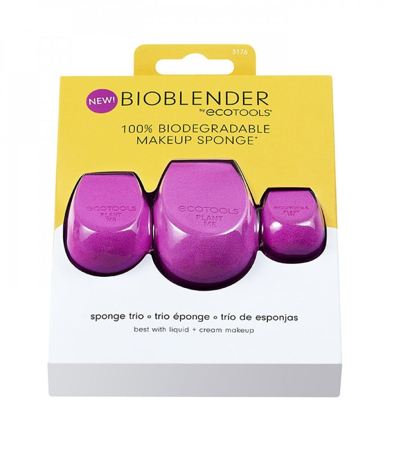 Ecotools BioBlender Triple Makeup Sponge, Biodegradable, 3-Edge Design
