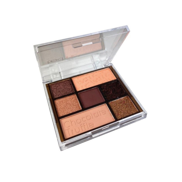 Technic Chocolate Truffle Eyeshadow Palette, 7 Shades, Matte & Metallic Finishes