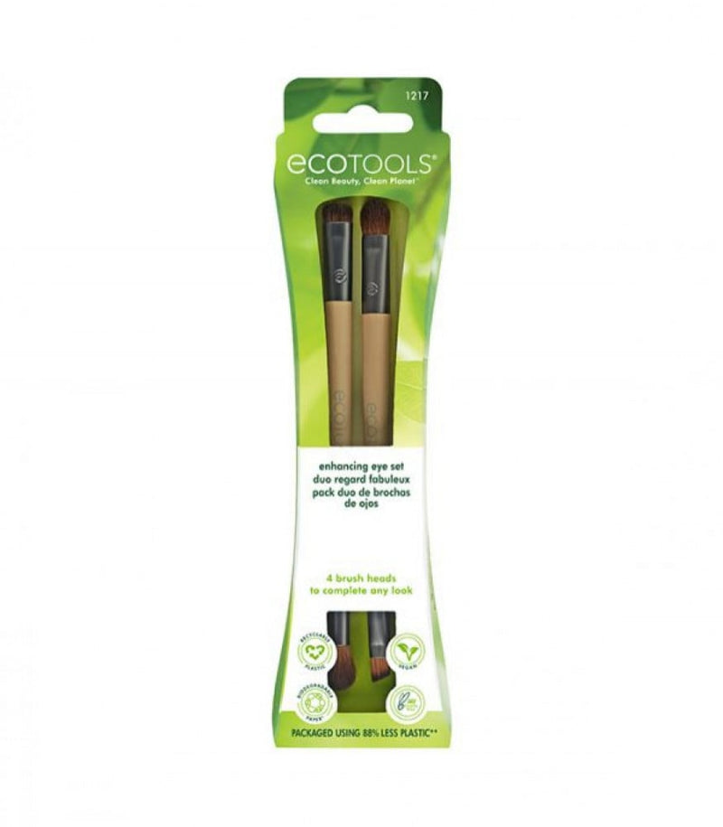 Ecotools Enhancing Eye Makeup Brush Duo for Cream and Stick Formulas