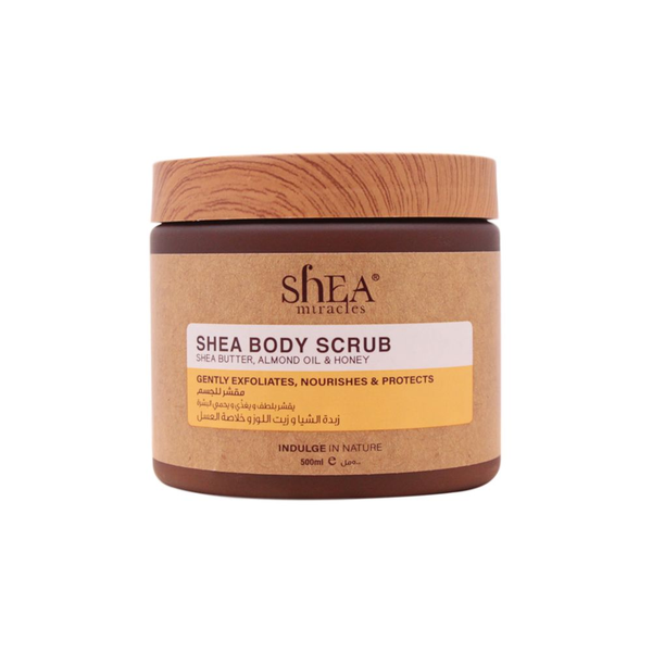 Shea Miracles Almond Oil & Honey Body Scrub with Shea Butter, 500ml