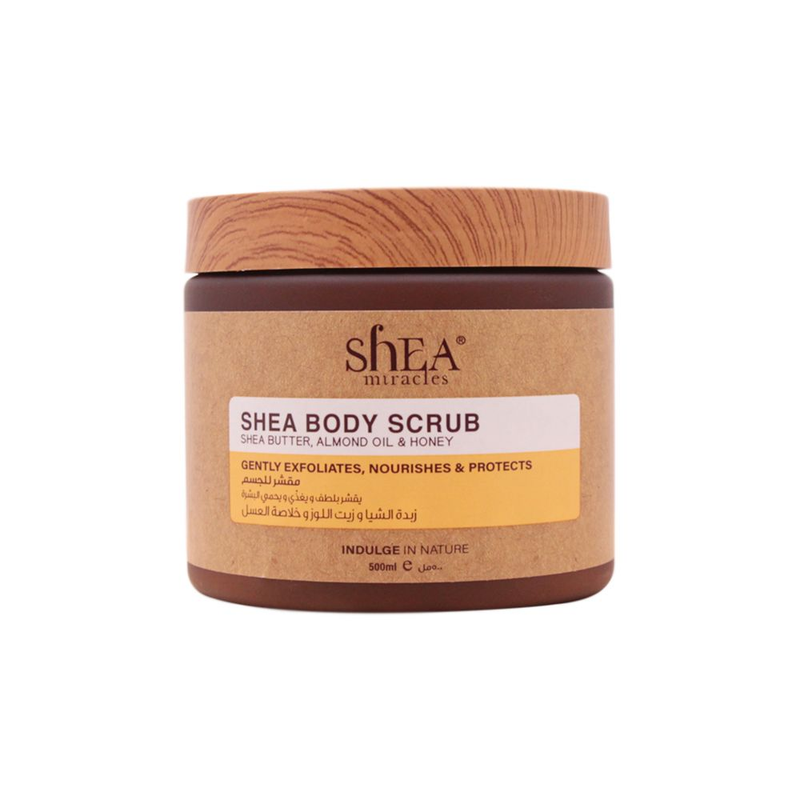 Shea Miracles Almond Oil & Honey Body Scrub with Shea Butter, 500ml