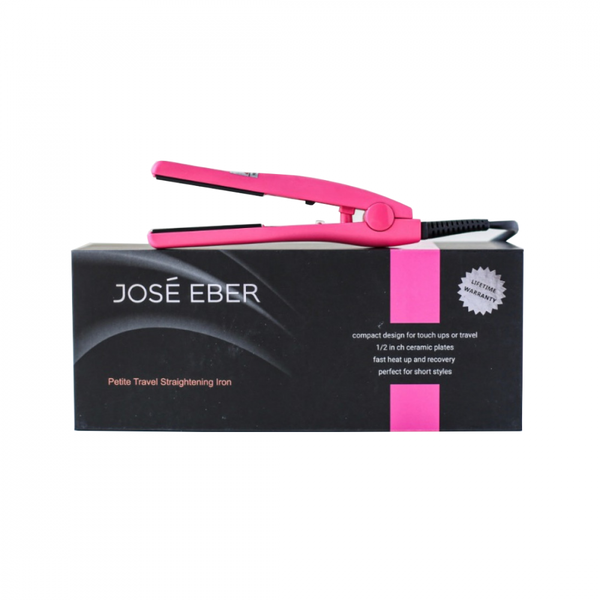Jose Eber Mini Ceramic Hair Straightener - Pink, Travel Size