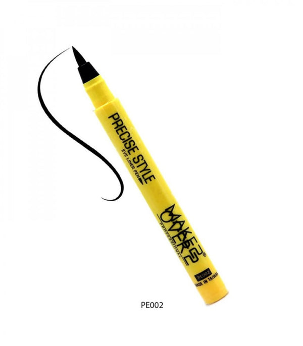 Make Over 22 Waterproof Liquid Eyeliner in Matte Black, Model PE002