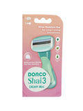 Mini Razor for Women Sensitive Skin Moisturizing Dorco Shai 3 Cream 1 Count
