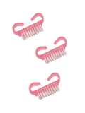 Salon System Nail Cleaning Brushes - 3 Pieces - Assorted Colors