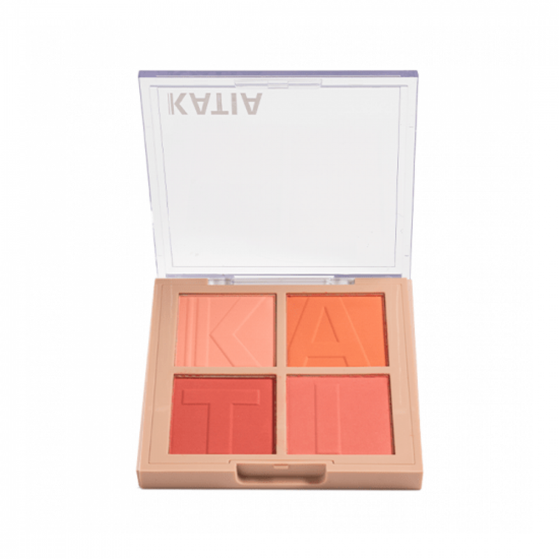 Katia 4-Color Blush Palette Set, Matte Finish, Cheek Contouring