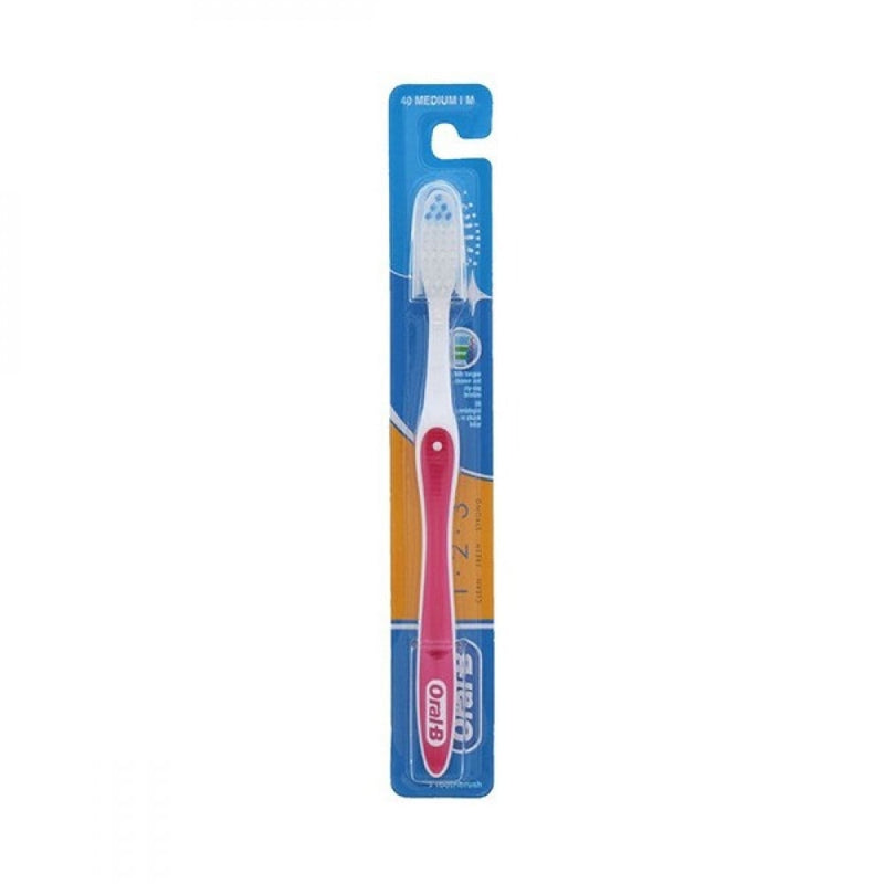 Manual Toothbrush Medium Bristles Angled Design Oral-B 1 Piece